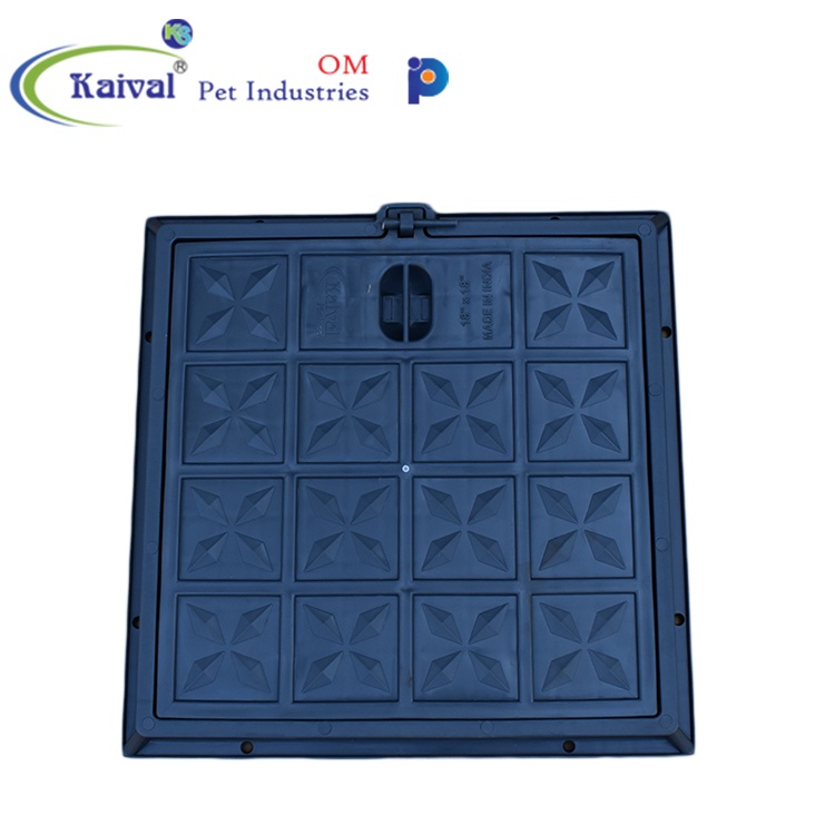 Kaival Platinum Plastic Manhole Cover with lock System (Gray)