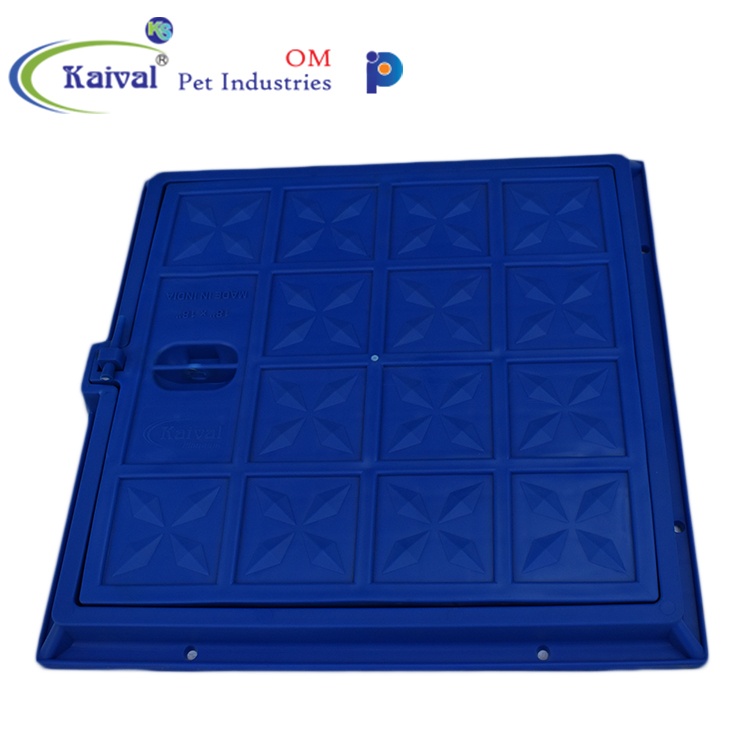 Kaival Platinum Plastic Manhole Cover with lock System (Blue)