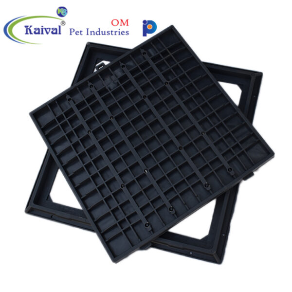 Kaival Platinum Plastic Manhole Cover with lock System (Gray) - Image 3